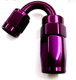 Mostrar Extremos de manguera giratorios reutilizables de aluminio anodizado púrpura pulido