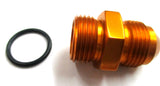 Gold Show Polished  O-Ring Boss ORB  to AN Male Flare Straight  Aluminum Fittings