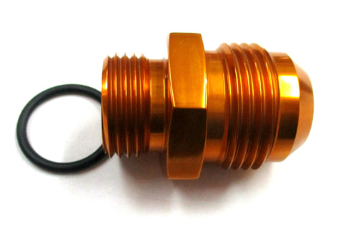 Gold Show Polished  O-Ring Boss ORB  to AN Male Flare Straight  Aluminum Fittings