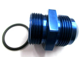 Blue Show Polished  O-Ring Boss ORB  to AN Male Flare Straight  Aluminum Fittings