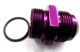 Purple Show Polished  O-Ring Boss ORB  to AN Male Flare Straight  Aluminum Fittings