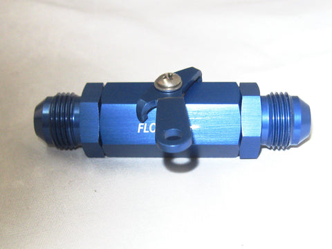Performance Plumbing Components 06 AN In-Line Fuel Shut Off Valve, Blue Anodized Aluminum For Race & Street Cars