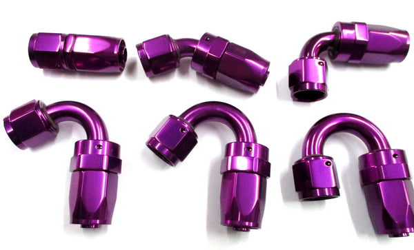 Show Polished Purple Anodized Aluminum Re-Usable Swivel Hose